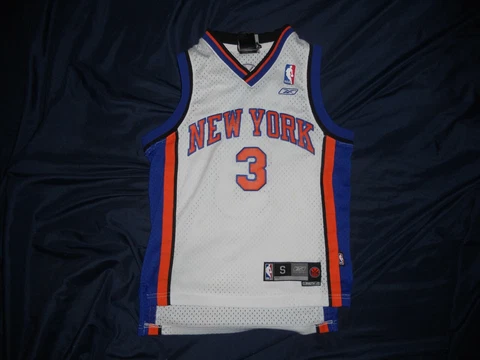 New York Knicks Jersey Stephon Marbury NYC Legend Home Sewn Reebok Small 8 Swing Cover