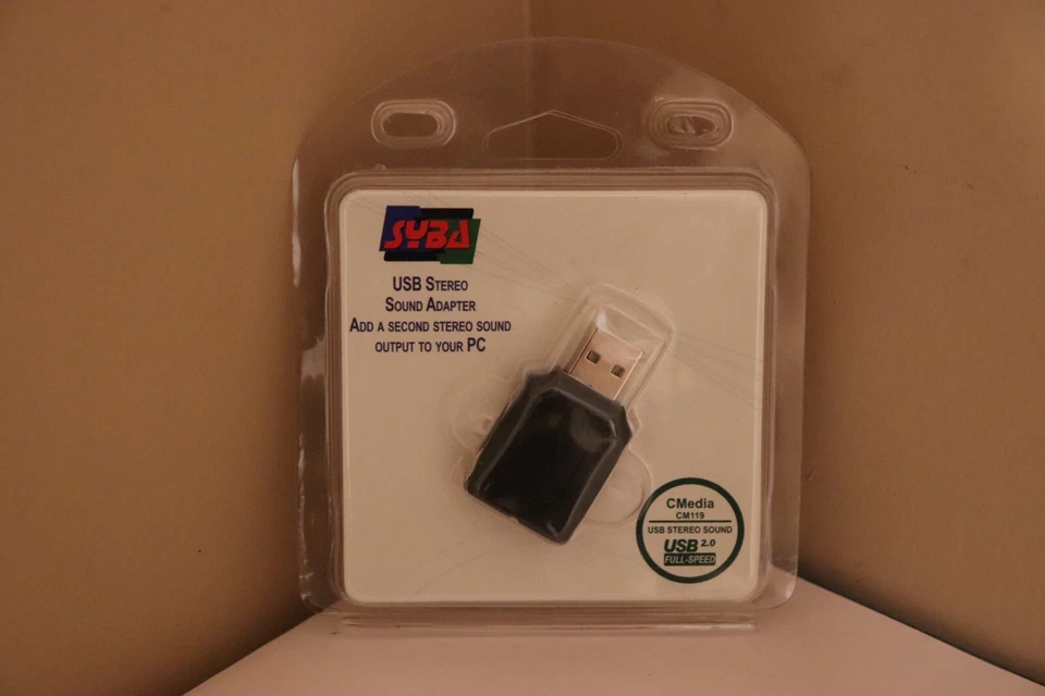 Syba SD-CM-UAUD USB Stereo Audio Adapter C-Media Chipset RoHS Surround USB 2.0 - Image 1 of 4