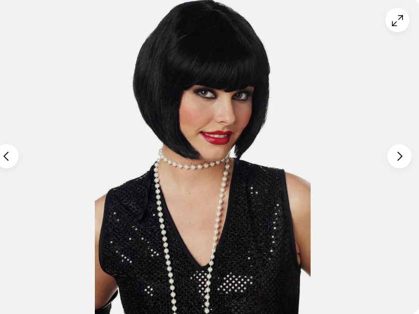 Peluca Flapper-Negro Foto 1 de 1