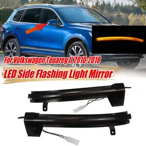Für Touareg 7P5 7P6 2010-2018 Spiegelblinker Außenspiegel Blinker Schwarz - Bild 1 von 16