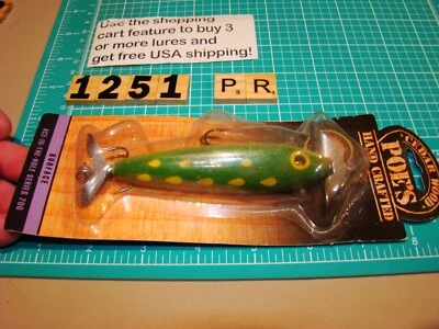 V1251 PR POE'S MADERA AS EN EL AGUJERO SEÑUELO DE PESCA CON CAJA NUEVO EN CAJA NUEVO EN CAJA Foto 1 de 2