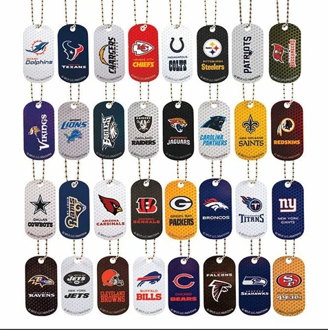 NFL Football Set Metal Dog Tags all 32 Teams FREE SHIPPING only 78 cents/ piece Cover