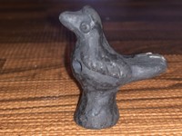Vintage Barro Negro Oaxaca Black Pottery Bird Whistle