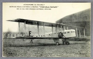 FARMAN GOLIATH VINTAGE POSTCARD CARTE POSTALE GRANDS EXPRESS AERIENNES LE BOURGE - Picture 1 of 2