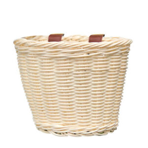1PCS Front Handle Bike Basket Woven Wicker Bike Basket Suitable for Boy and Girl
