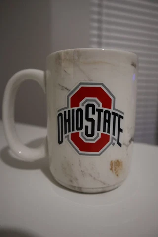 NEW Ohio State Buckeyes Coffee Mug Unique MARBLE Finish! Cover