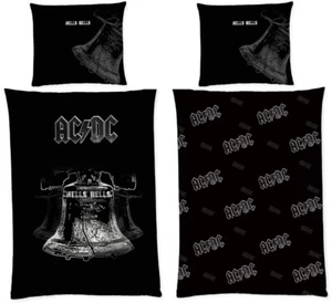 Bettwäsche AC DC "Hells Bells" Wendemotiv Bezug 135x200cm Kissen 80x80cm - Bild 1 von 1