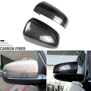 Real Dry Carbon Fiber Side Rearview Mirror Cap Cover For BMW X5 X6 E70 E71 07-13 - Picture 1 of 17