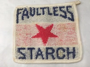 Fehlerfreie Stärke Werbung Hot Pad weiß mit rot und blau - Bild 1 von 3