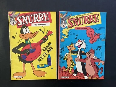 BUGS BUNNY / LOONEY TUNES. Quadrinhos dinamarqueses em língua estrangeira. SNURRE OG KOMPANI - Imagem 1 de 4