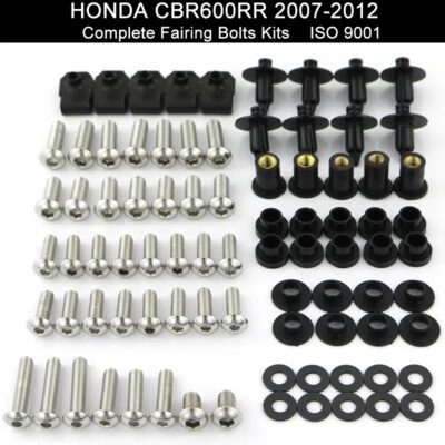 Kit de tornillos de carrocería de carenado aptos para Honda CBR600RR 2007 2008 2009 2010 11 2012  Foto 1 de 4