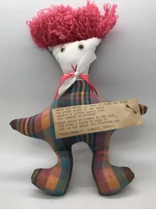 Vintage Original Homemade Dammit Doll with Poem Good Condition - Picture 1 of 7
