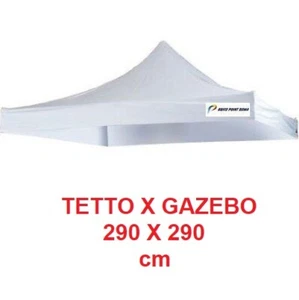 RICAMBIO TETTO COPERTURA GAZEBO BIANCO TELONE IMPERMEABILE FIERE MERCATO. - Foto 1 di 2