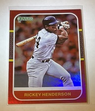 RICKEY HENDERSON 2021 Donruss #247 Holo Red 1987 Retro
