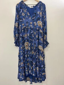 Maxi Vestido Spell & The Gypsy Collective Aurora Campesino M Floral Boho Azul - Imagen 1 de 20