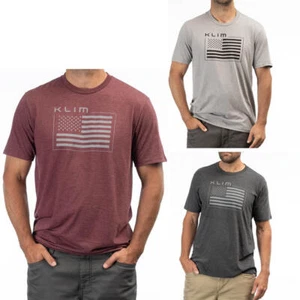 KLIM Men's Patriot Klim Flag Tri-blend Short Sleeve Tee Shirt - Picture 1 of 10