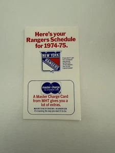 1974-75 New York Rangers (NHL) Pocket schedule - Picture 1 of 1