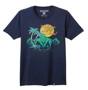NEW Creepy Co. Company SWAMP MONSTER Creature Navy Blue T-Shirt Tee Medium - Picture 1 of 5