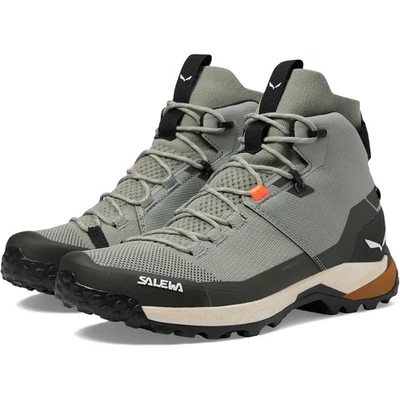 SALEWA Hombres Puez Tejido Medio PTX Senderismo Tenis EE. UU. 10.5 Negro Oliva Impermeable Usado en Excelente Condición Foto 1 de 4