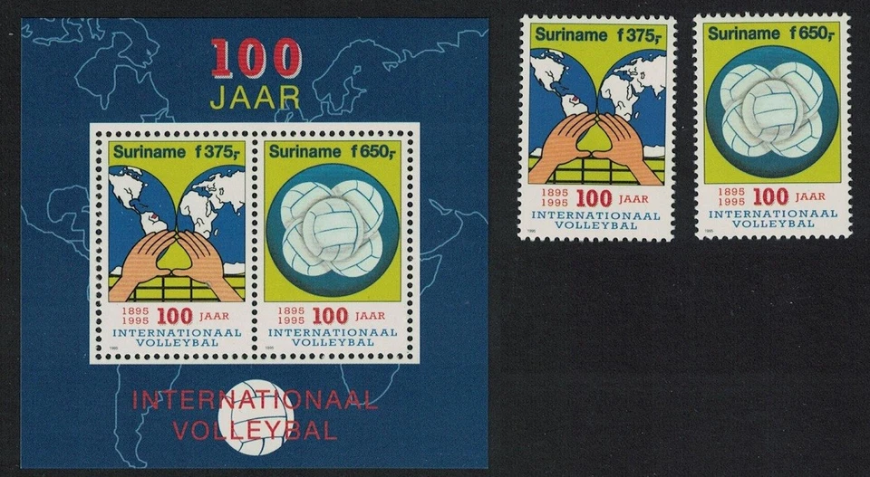 Surinam Voleibol 2v+MS 1995 MNH SG#1616-MS1618 MI#1500-1501+Bloque 65 Foto 1 de 1