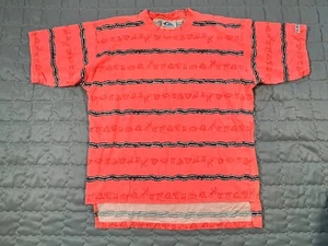 Camiseta De Colección Quicksilver Rayas Logo Neón Naranja Blanco Talla Pequeña/Mediana Azteca - Imagen 1 de 16