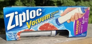 Ziploc Vakuumierer Starter Kit 1 Pumpe und 3 Quart Beutel NEU alter Lagerbestand versiegelt - Bild 1 von 2
