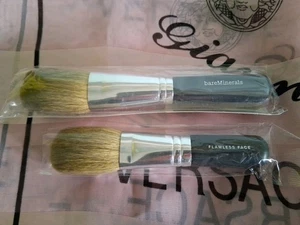 2 BareMinerals Flawless Application Face Brushes W/ Black Handle 26390 & 43018  - Picture 1 of 5