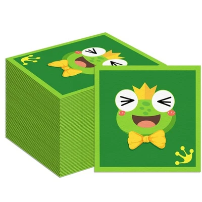 Servilleta de rana cuento de hadas decoración de fiesta de cumpleaños pañuelo vajilla animal 20 un. Foto 1 de 4