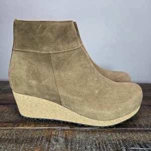 Papillio Ebba Damen 10 EU 41 schmale Wildleder Keilabsatz Stiefel Reißverschluss braun - Bild 1 von 10