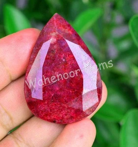 Pietra Preziosa Sciolta 111,35 Ct Naturale Enorme Sangue Rosso Rubino Certificata AGL - Foto 1 di 5