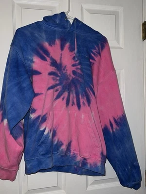 Sudadera con Capucha Aero Tie Dye Talla M Rosa y Azul Pullover Sudadera Foto 1 de 3