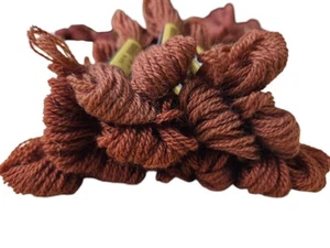 Paternayan Persian Yarn Lot Of 12 Skeins Fawn Brown 401 402 Tapestry 3 Ply Wool - Picture 1 of 4