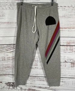 Free City Symphonic Women's Gray Abstract Print Sweatpants Size L - Picture 1 of 8
