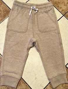 Old Navy Functional Drawstring Toddler Sweatpants Joggers 18-24M Heather Tan - Picture 1 of 10
