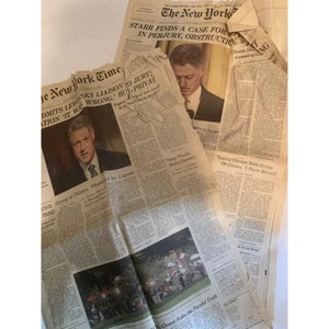 The New York Times 1998 Starr Finds a Case for Impeachment-Clinton Admits (Lot 2 - Picture 1 of 7