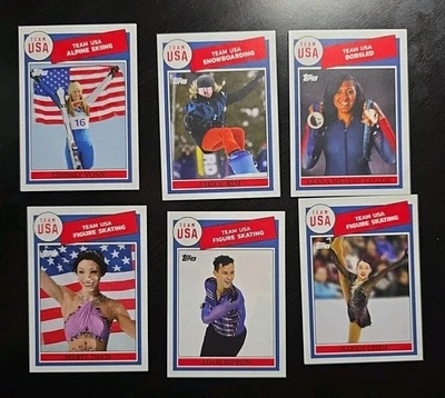 2018 Topps Throwback Thursday TBT Team USA Set of 6 - Image 1 of 4