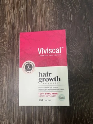 Viviscal Women's Hair Growth Supplement Collagen Complex 180 Tablets EXP 01/2028 - Image 1 of 4