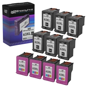 10PK Reman Tusz wymienny do HP 63XL HP F6U64AN F6U63AN 6 HY Czarny 4 HY Kolor - Zdjęcie 1 z 4
