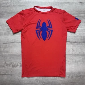 Under Armour Alter Ego Marvel Spiderman Compression Shirt Mens Extra Large Red - Picture 1 of 9