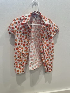Holly & Sage 5T Unisex Oranges Button Up Shirt - Picture 1 of 3