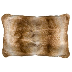 NEW Evelyne Prelonge Faux Fur Cushion Latte 40x60cm - Picture 1 of 4
