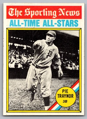 1976 TOPPS #343 PIE TRAYNOR ALL-TIME ALL-STARS - Image 1 of 3