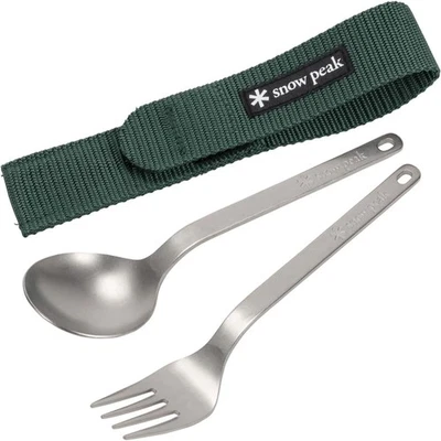 Fork & Spoon Set for Camping, Hiking, Travel Case Heavy Duty - Image 1 of 4