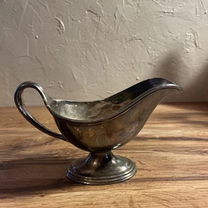 Reed & Barton EPNS Silverplate Gravy Boat Engraved With a B on the side - Picture 1 of 7