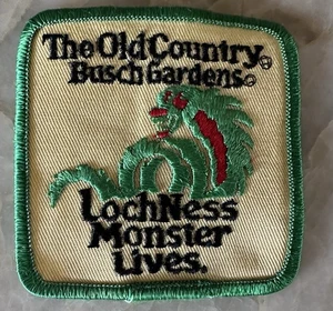 Vintage Busch Gardens Loch Ness Monster Coaster Embroidered Patch Unused - Picture 1 of 2