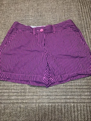 Pantalones Cortos Crown & Ivy Rayas Negras y Rosa Talla 4 Foto 1 de 4