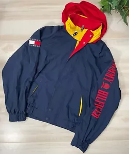 Giacca streetwear vintage Tommy Hilfiger Spellout classica anni 90 XL VINTAGE Wu tang - Foto 1 di 8