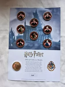 Harry Potter Medaillensammlung Offizielle Sammlermedaille X9 A4 rahmenfertig - Bild 1 von 4