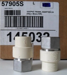 (Due) 57905S Adattatore Cpvc Trans Fem 1/2 NUOVO! - Foto 1 di 3