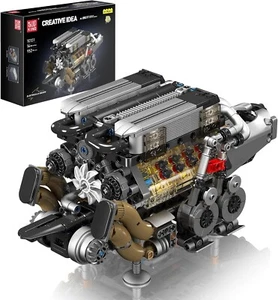 Mould King W16 Engine Toys Building Sets, Model Engine Kit for Adults, V8 Mini E - Picture 1 of 6